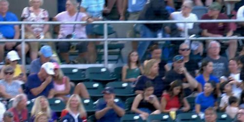 Furry friend causes commotion in stands during Braves-Twins spring matchup