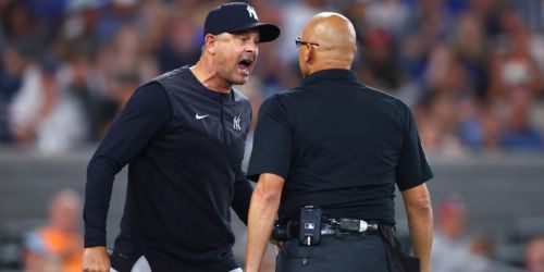 Boone ejected by home-plate ump after arguing strike call on García