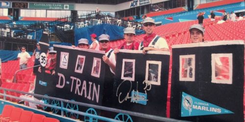 As a kid, he was a D-Train fan club conductor. Now he's a Marlins coach