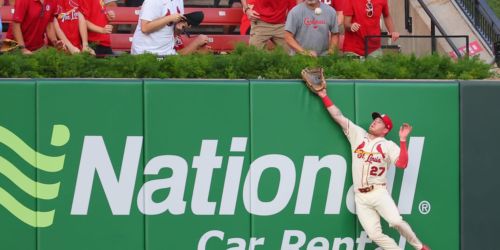 'Everyday center fielder' Church crashes into fence, bounces hit off bag in Cards' loss