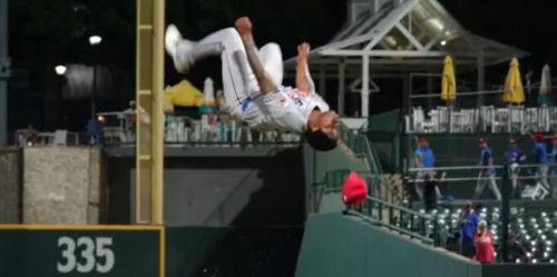 Backflipping Minor Leaguer is at it again after title win!
