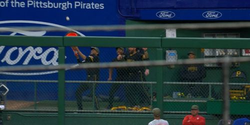 Hoist it! Bucs reliever catches homer in traffic cone, taking team celly to new level