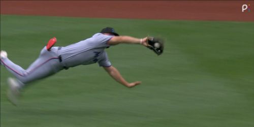 Marsee makes incredible superhero catch with Batman looking on