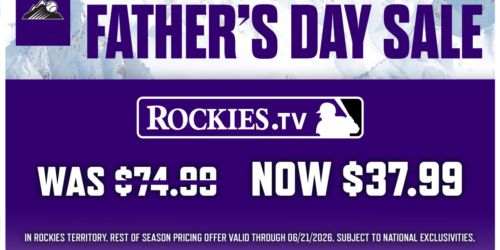 Father's Day Sale -- Get ROCKIES.TV at 50% discount