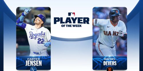 Jensen, Devers slug way to Player of the Week honors