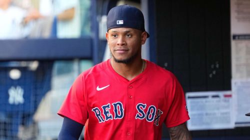 Ceddanne Rafaela is answering a difficult Jarren Duran question for Red Sox
