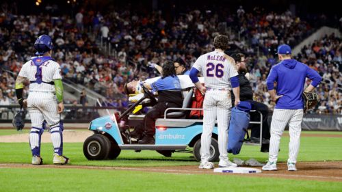 Former Cubs prospect Jared Young suffers scary injury during Mets-Phillies game