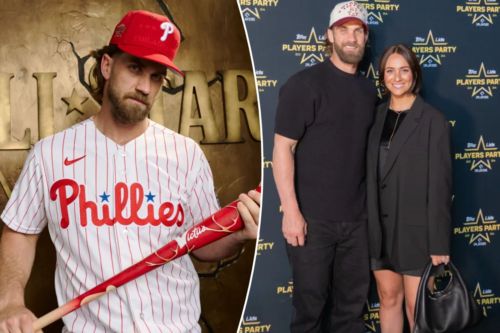 Bryce Harper’s wife Kayla catches eyes in black outfit for Home Run Derby