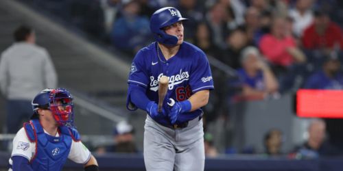 Rushing's career night fuels Dodgers' 5-homer outburst in return to Toronto