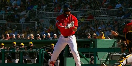 Explain how this bat broke because we have no idea. Neither does the guy who swung it