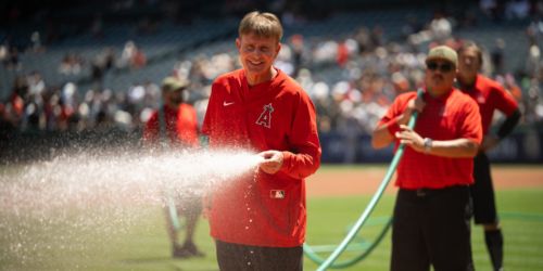 Head groundskeeper Lopas honored by Angels before moving into part-time role