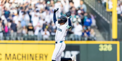DJ Julio mixes up bangers in the clubhouse and lasers in the batter's box