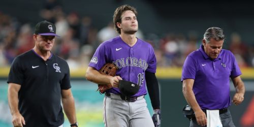 Karros enters concussion protocol after collision with Tovar
