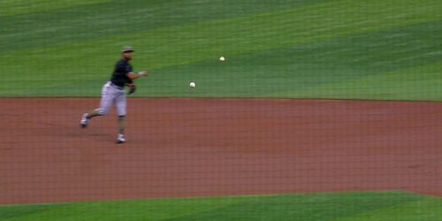 The Marlins expected elite defense from Mack -- but even they didn't see this one-in-a-million throw coming