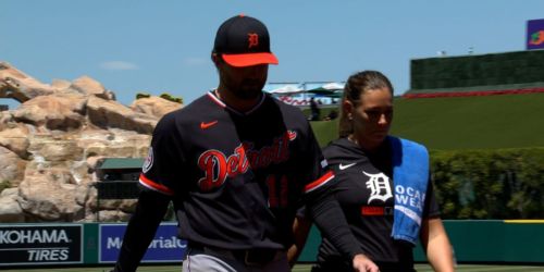 Mize's left wrist OK after comebacker, but Tigers concerned over groin tightness