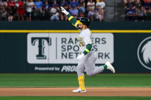 Athletics Take First Place, Beat Rangers 8-1