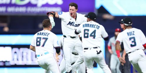 How else to end a 12-game skid? Marlins rattle Phillies' ace, All-Star closer