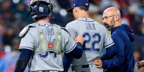 Jax expects to be ready for postseason after taking 104 mph liner off back