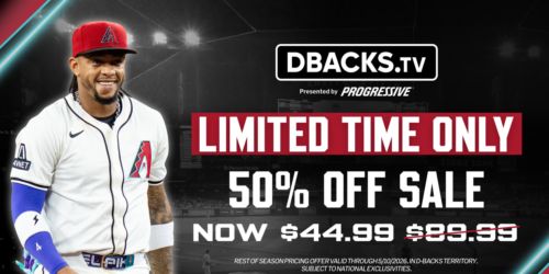 Act now, DBACKS.TV is 50% off for a limited time