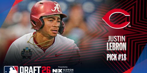 Reds drawn to Alabama SS Lebron's talents, intangibles for No. 18 pick