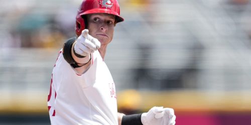 Caissie homers directly into Canadian flag