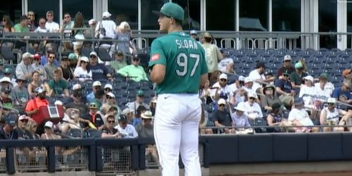 'Nasty, bro!': Sloan hits 99 mph in sparkling Cactus League debut