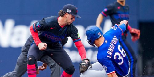 Langford (left hamstring) scratched just before first pitch on Saturday
