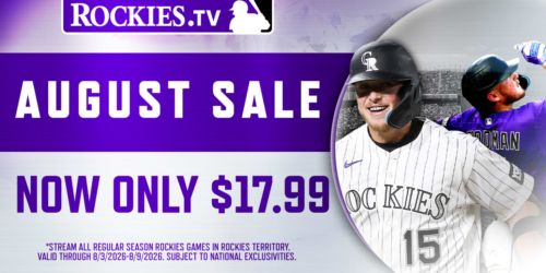 Get ROCKIES.TV for $17.99 during August Sale
