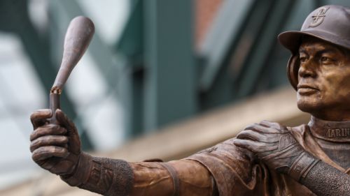 LOOK: Mariners unveil, and then immediately break, Ichiro statue outside T-Mobile Park