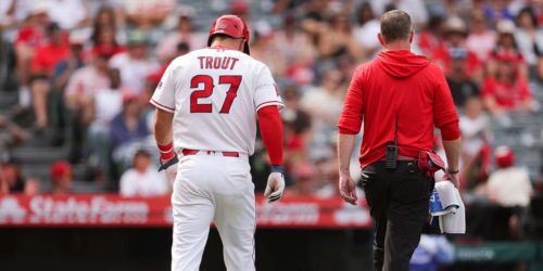 Trout (hand contusion) much improved, but out of lineup
