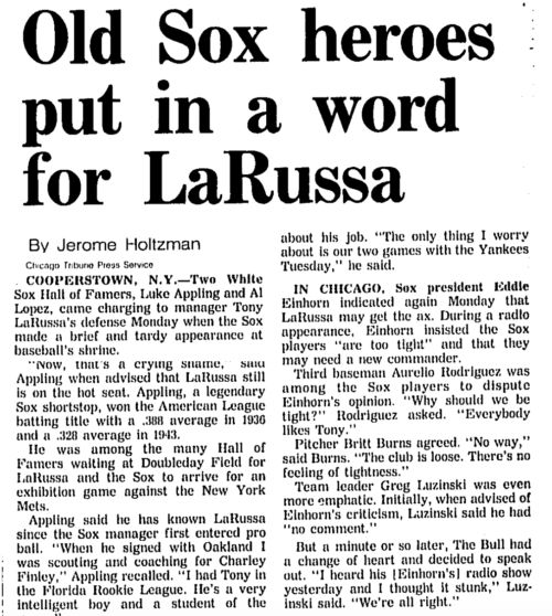Today in White Sox History: August 2
