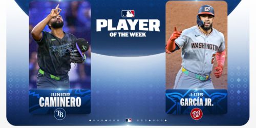 Caminero, García Jr. slug way to Player of the Week honors