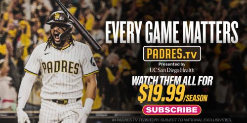 Stream Padres games on PADRES.TV for $19.99