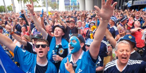 Tartan Army lands in Miami to party in loanDepot park