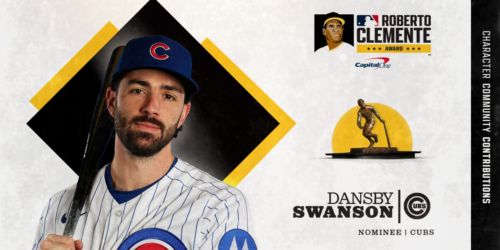Swanson finds 'Purpose and Calling' as Cubs' Clemente nominee