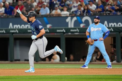 A connections word puzzle about the Mariners’ 6-4 victory over the Rangers