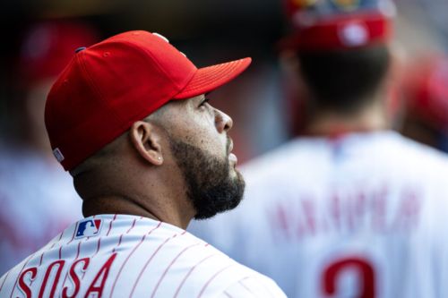 Why did Brandon Marsh pinch hit for Edmundo Sosa in the ninth?