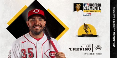 Trevino's off-field mission in youth, community earns him Reds' Clemente Award nomination