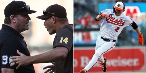 After Henderson hit by pitch, Marinaccio and Stammen ejected