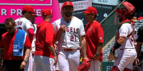 Rodriguez, Meckler depart due to injuries as Halos have winning streak snapped