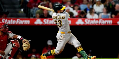 Singles night: A's ride 6 straight hits in 7-run 5th to down Angels