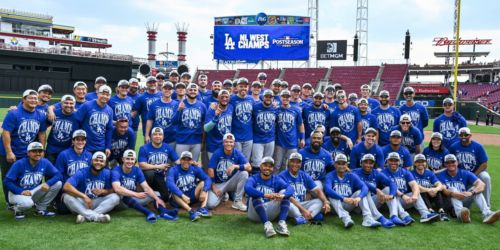 Tucker's near-cycle clinches LA's 5th straight NL West title, 13th in 14 years