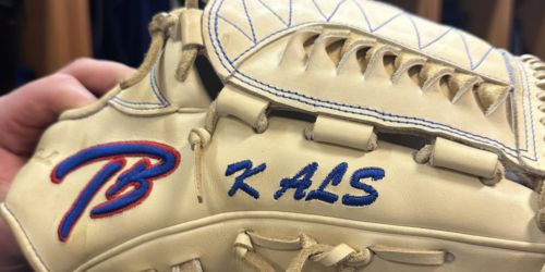 Drawing 'huge inspiration' from Pete Frates, Sheehan dedicates 'K ALS' glove to Sarah Langs