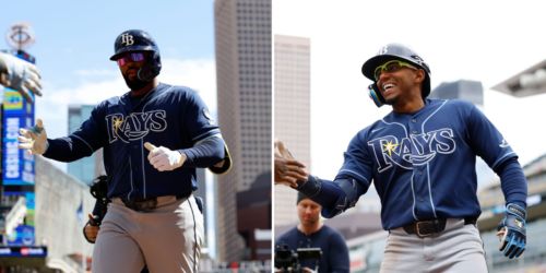 Caminero previews Masters with golf shot, Palacios sends Rays home a winner