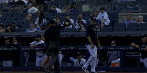 Boone ejected for 1st time this season after balk call