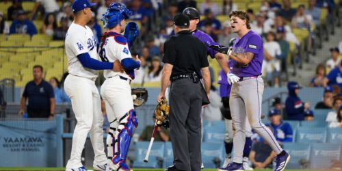 Dodgers, Rockies clear the air after benches empty following play at the plate