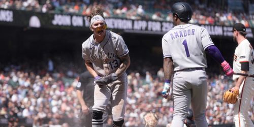 Veen confidently dashes home on wild pitch that barely gets away from catcher