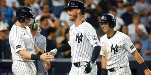 Belli -- whose dad, a Yankee in '01, became a firefighter -- does him proud on special day