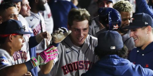 Lucas the legend! Spence's 3-HR game keeps Astros in first-place tie