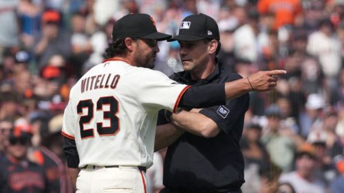 Giants manager Tony Vitello cites old college grudges to defend his first MLB ejection